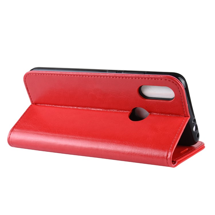 Crazy Horse PU Leather Stand Wallet Flip Case for Xiaomi Redmi 7 / Redmi Y3 - Red-7
