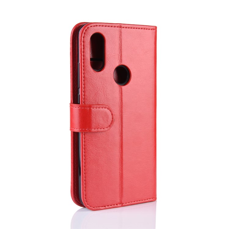 Crazy Horse PU Leather Stand Wallet Flip Case for Xiaomi Redmi 7 / Redmi Y3 - Red-8