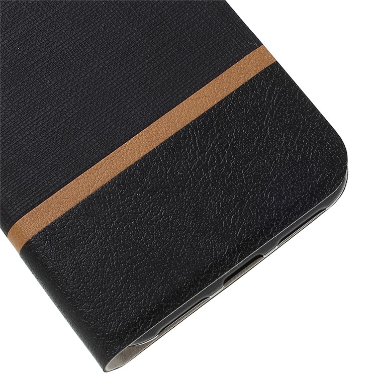 Cross Pattern Leather Card Holder Phone Cover (Built-in Steel Sheet) for Xiaomi Redmi 7 - Black-4