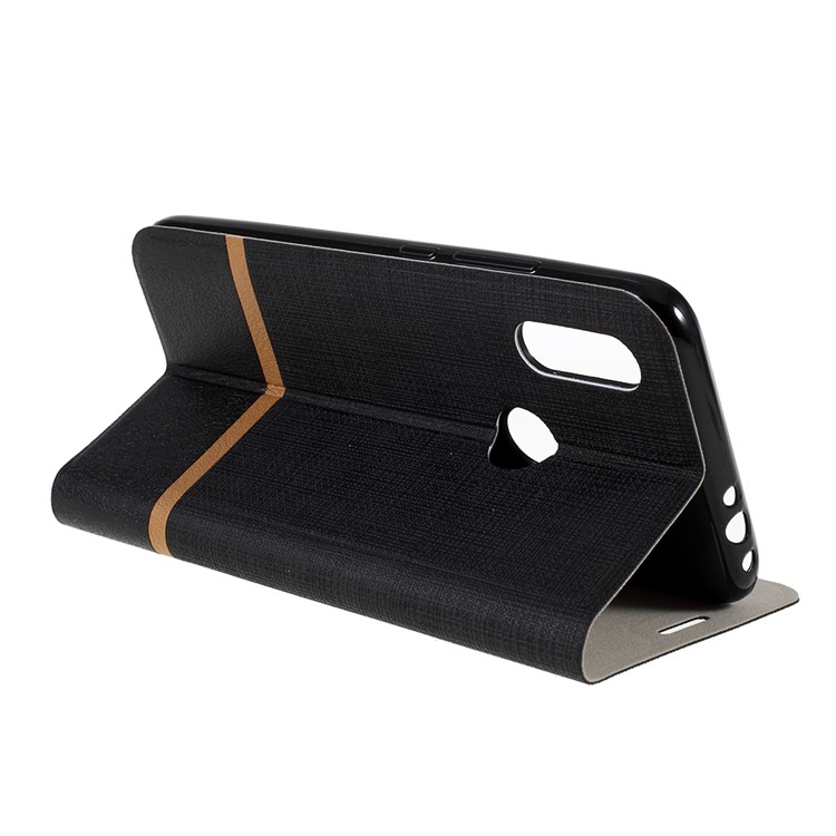 Cross Pattern Leather Card Holder Phone Cover (Built-in Steel Sheet) for Xiaomi Redmi 7 - Black-7