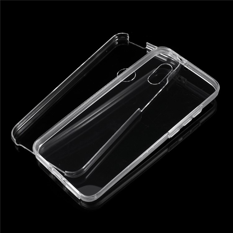 Detachable 2-in-1 Transparent PC+TPU Full Protection Phone Case Cover for Xiaomi Redmi 7-1