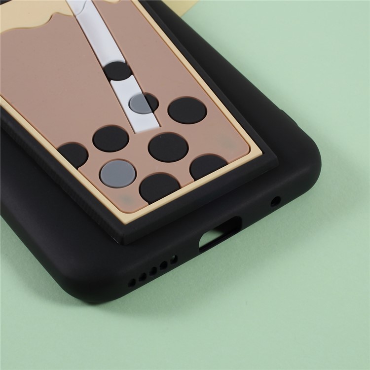 3D Bubble Tea Pattern TPU Case for Xiaomi Redmi Go - Black-5