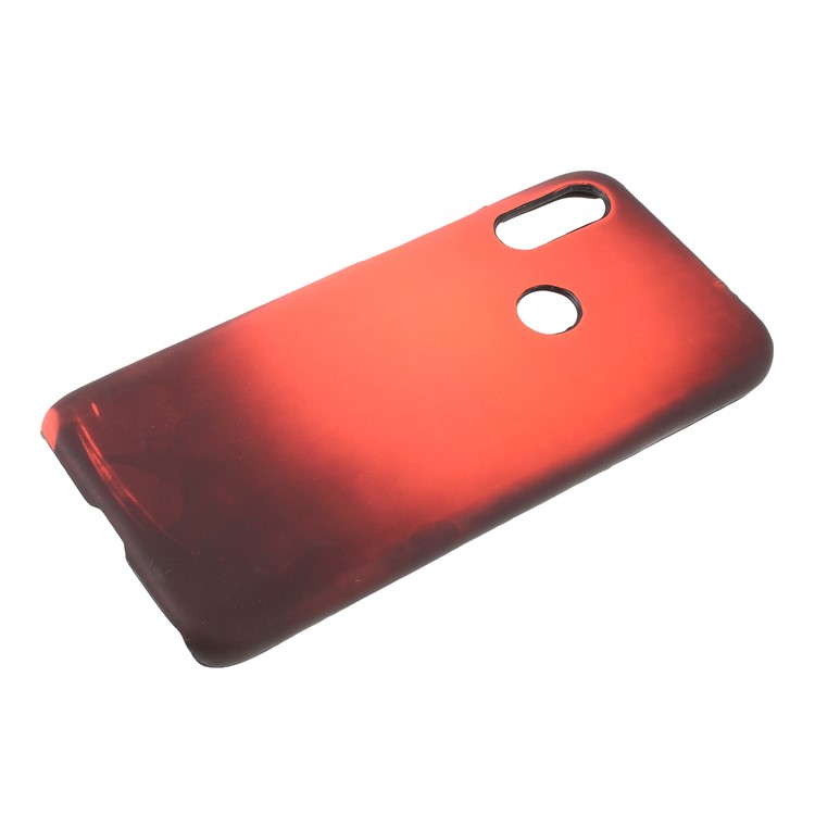Thermal Induction Fluorescent Color Changing PU Leather Coated PC Back Cover for Xiaomi Redmi 7 / Redmi Y3 - Black / Red-1