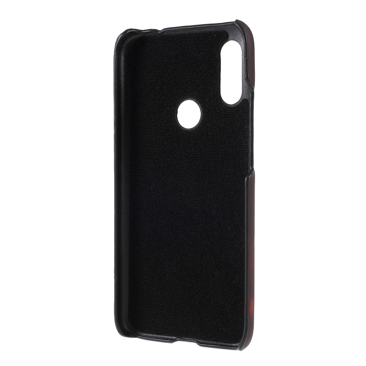 Thermal Induction Fluorescent Color Changing PU Leather Coated PC Back Cover for Xiaomi Redmi 7 / Redmi Y3 - Black / Red-4