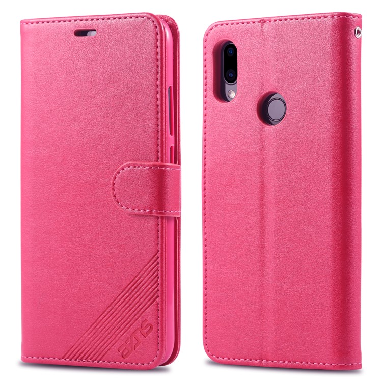 AZNS PU Leather Stand Wallet Phone Cover Case for Xiaomi Redmi 7 / Y3 - Rose