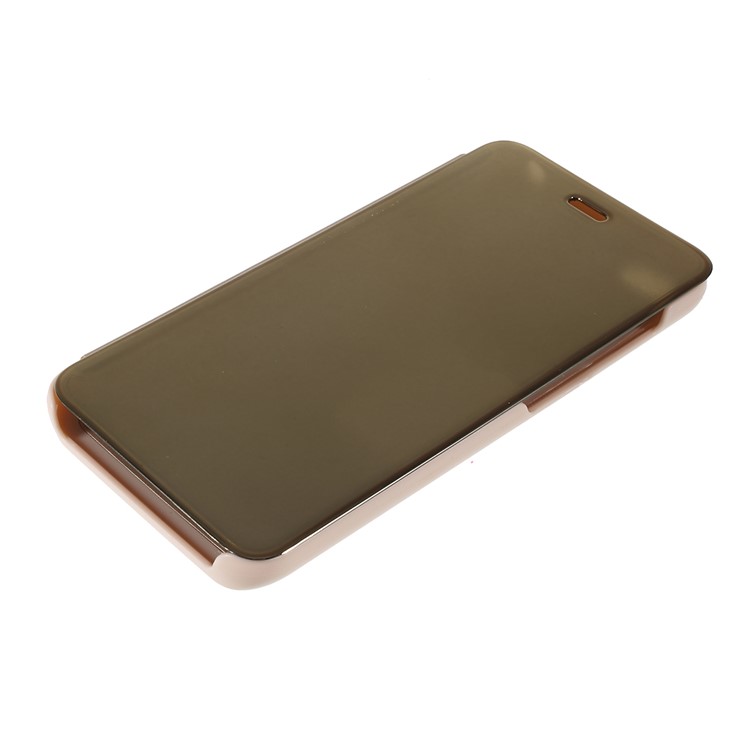 View Window Plated Mirror Surface Leather Stand Case for Xiaomi Redmi 5A - Gold-3
