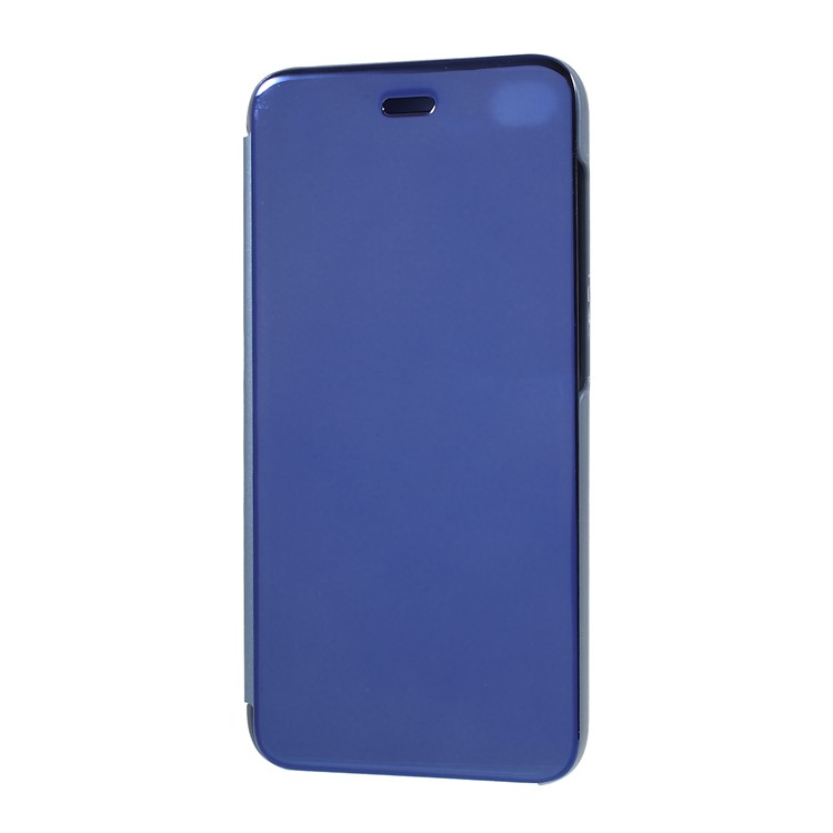 View Window Plated Mirror Surface Leather Stand Case for Xiaomi Redmi 5A - Baby Blue-1