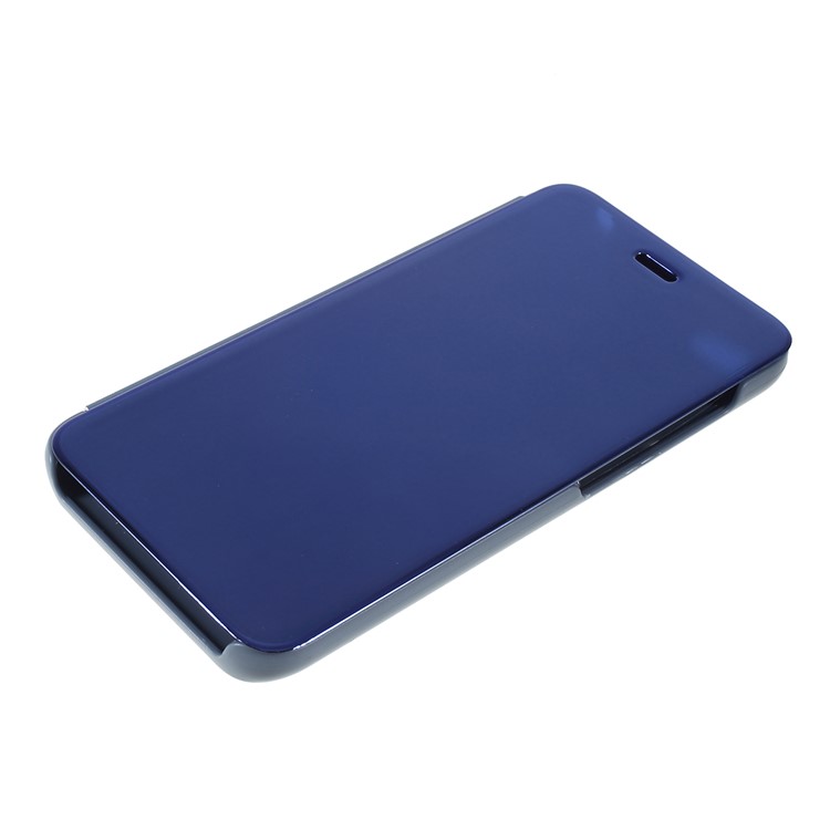 View Window Plated Mirror Surface Leather Stand Case for Xiaomi Redmi 5A - Baby Blue-3