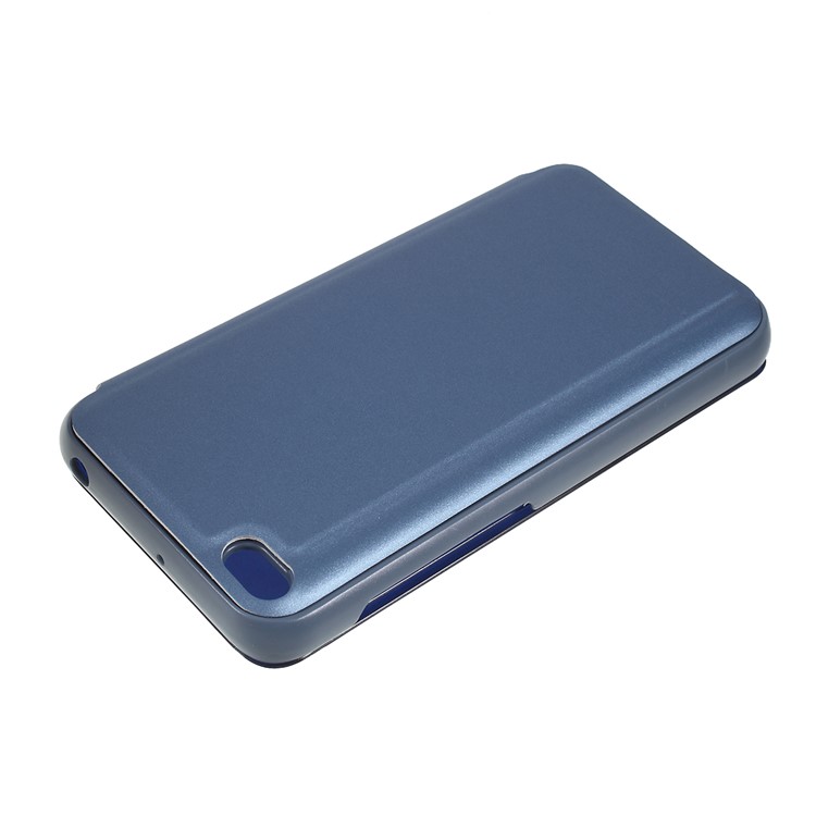 View Window Plated Mirror Surface Leather Stand Case for Xiaomi Redmi 5A - Baby Blue-4