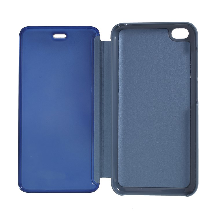View Window Plated Mirror Surface Leather Stand Case for Xiaomi Redmi 5A - Baby Blue-5