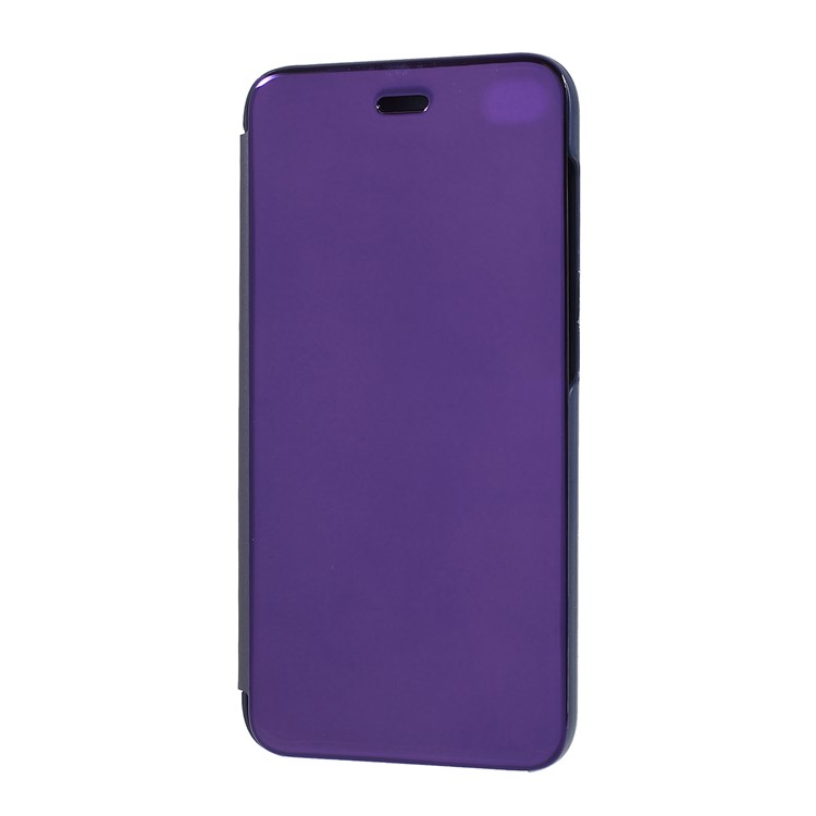 View Window Plated Mirror Surface Leather Stand Case for Xiaomi Redmi 5A - Dark Blue-1