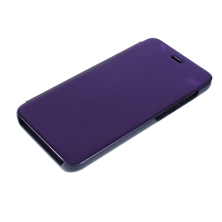 View Window Plated Mirror Surface Leather Stand Case for Xiaomi Redmi 5A - Dark Blue-3
