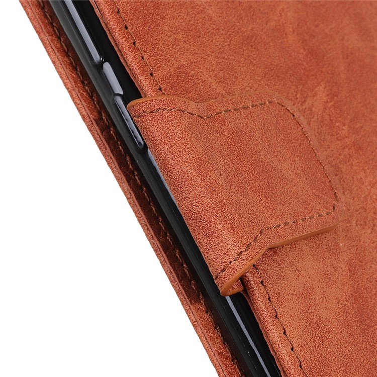 Litchi Skin Leather Wallet Case for Xiaomi Redmi 7 / Redmi Y3 - Brown-7