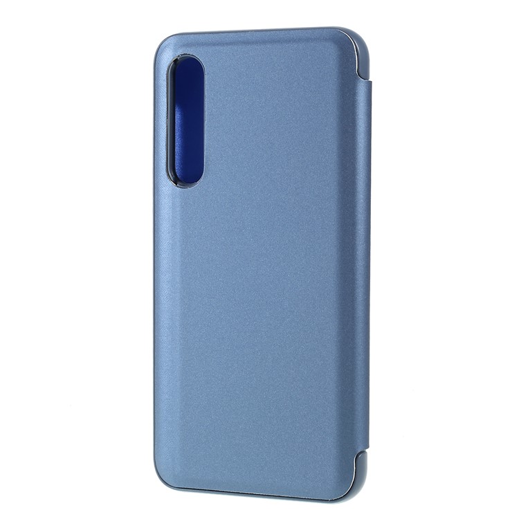 View Window Plated Mirror Surface Leather Stand Shell for Xiaomi Mi 9 SE - Baby Blue-2