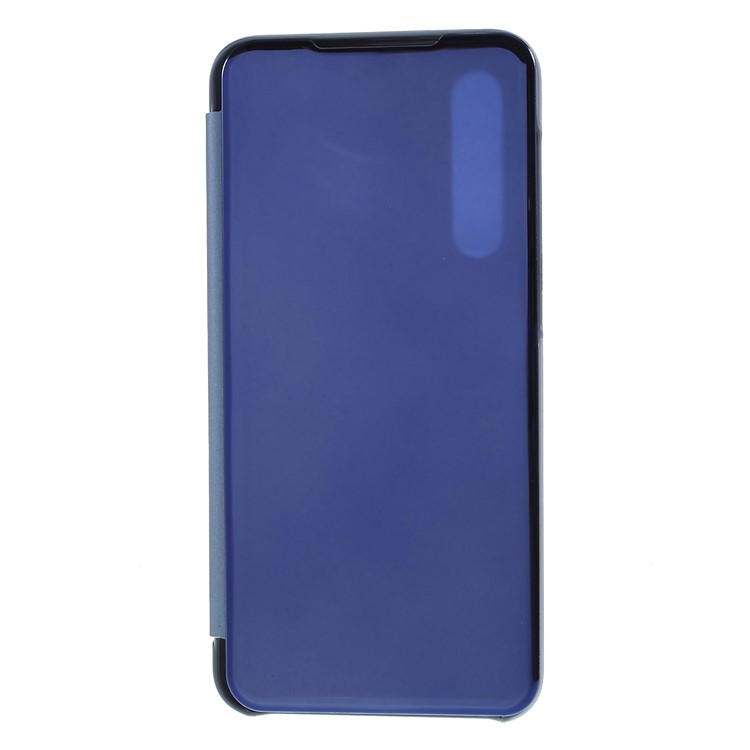 View Window Plated Mirror Surface Leather Stand Shell for Xiaomi Mi 9 SE - Baby Blue-3