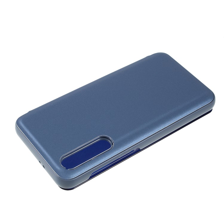 View Window Plated Mirror Surface Leather Stand Shell for Xiaomi Mi 9 SE - Baby Blue-4