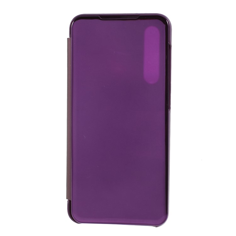 Coquille De Support En Cuir Avec Surface En Miroir Pour La Fenêtre De Visualisation Pour Xiaomi Mi 9 SE - Violet-3