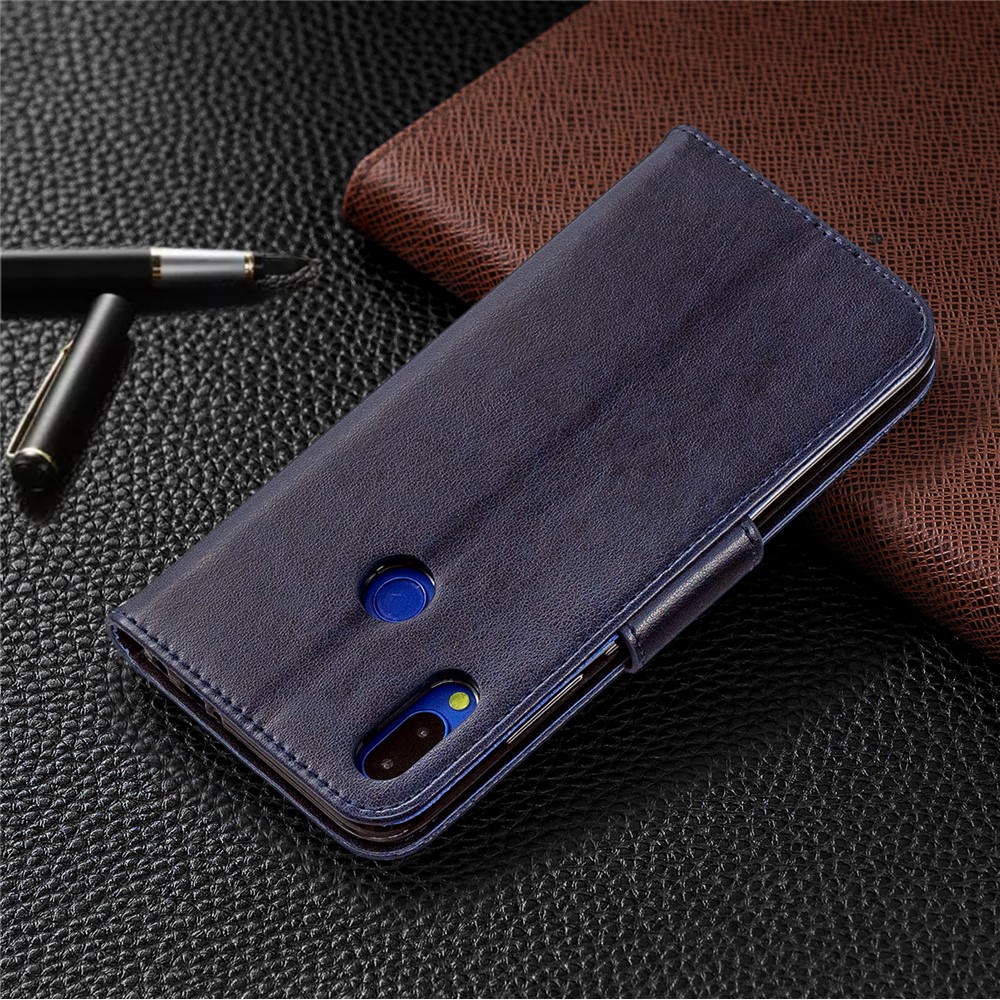 For Xiaomi Redmi Note 7S / Note 7 / Note 7 Pro (India) PU Leather Imprint Butterflies Phone Case - Blue-8