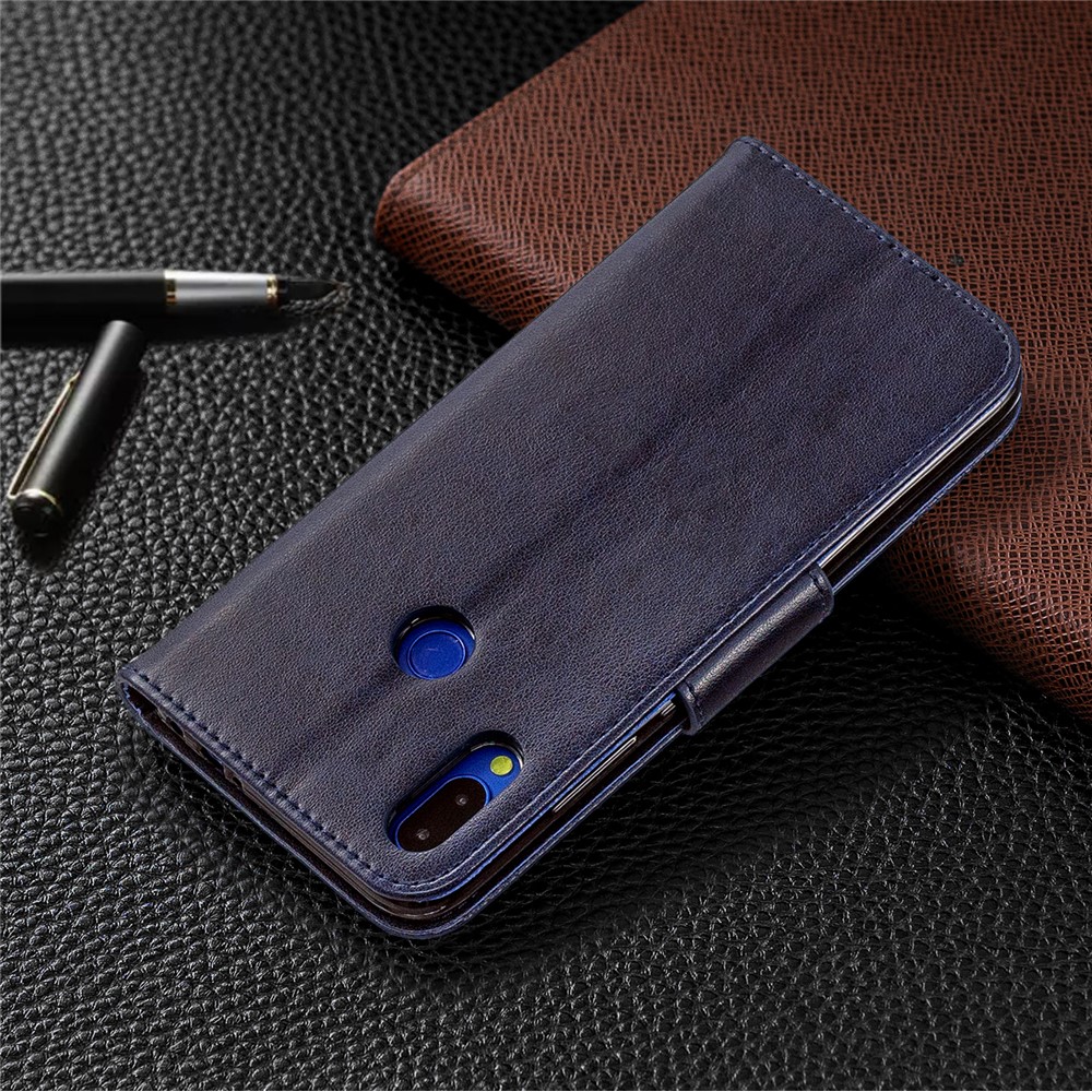 Para Xiaomi Redmi Nota 7s / Nota 7. / Nota 7 Pro (Índia) PU Couro Imprint Borboletas Phone Case - Azul-8