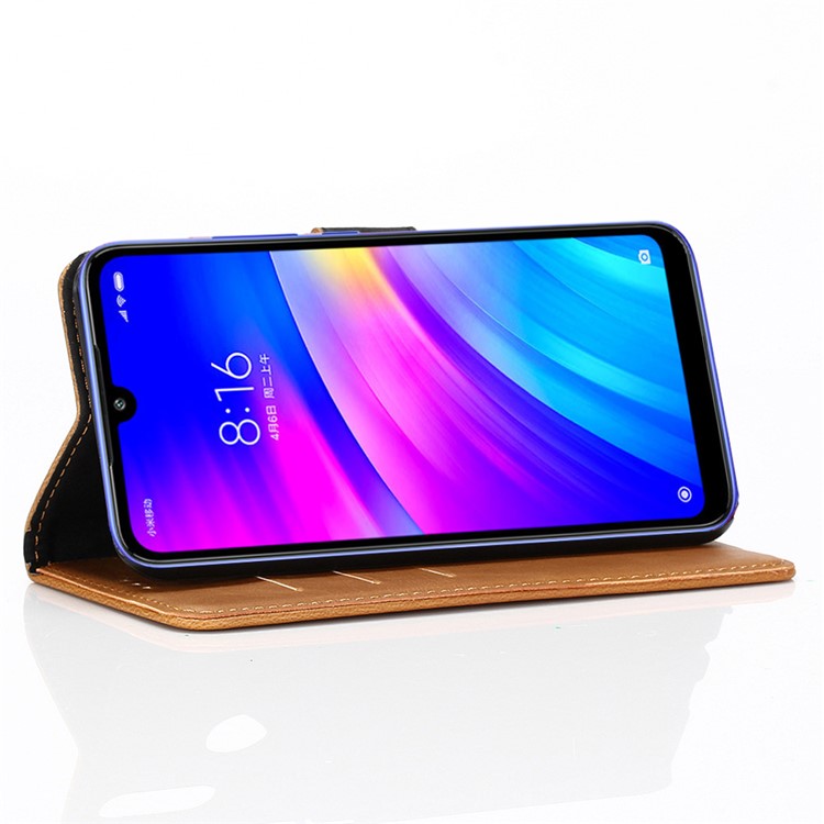 Crazy Horse Texture Retro Leather Flip Case for Xiaomi Redmi 7 - Brown-9