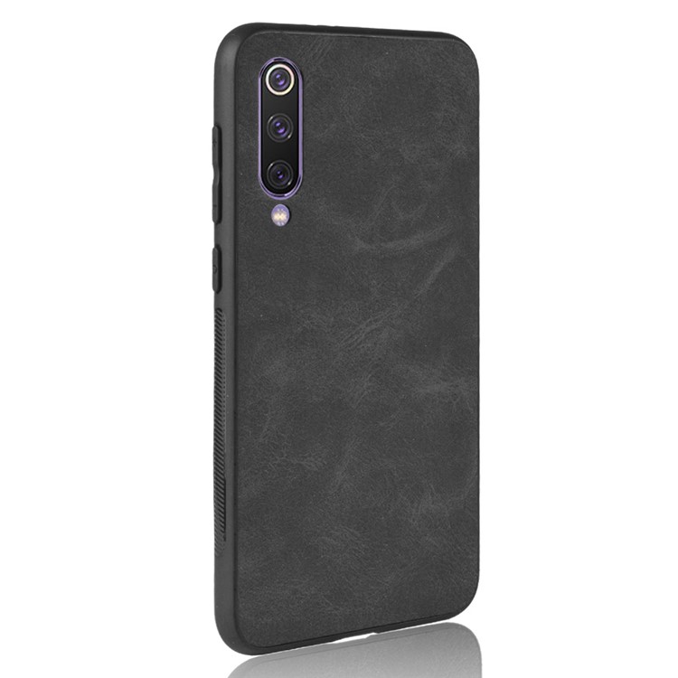 PU Leather Coated TPU Back Phone Casing for Xiaomi Mi 9 SE - Black-3