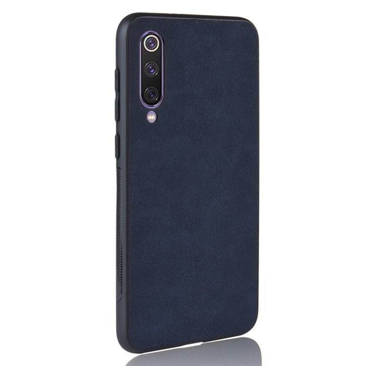 PU Leather Coated TPU Back Phone Casing for Xiaomi Mi 9 SE - Blue-3