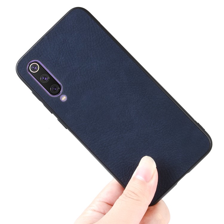 PU Leather Coated TPU Back Phone Casing for Xiaomi Mi 9 SE - Blue-4