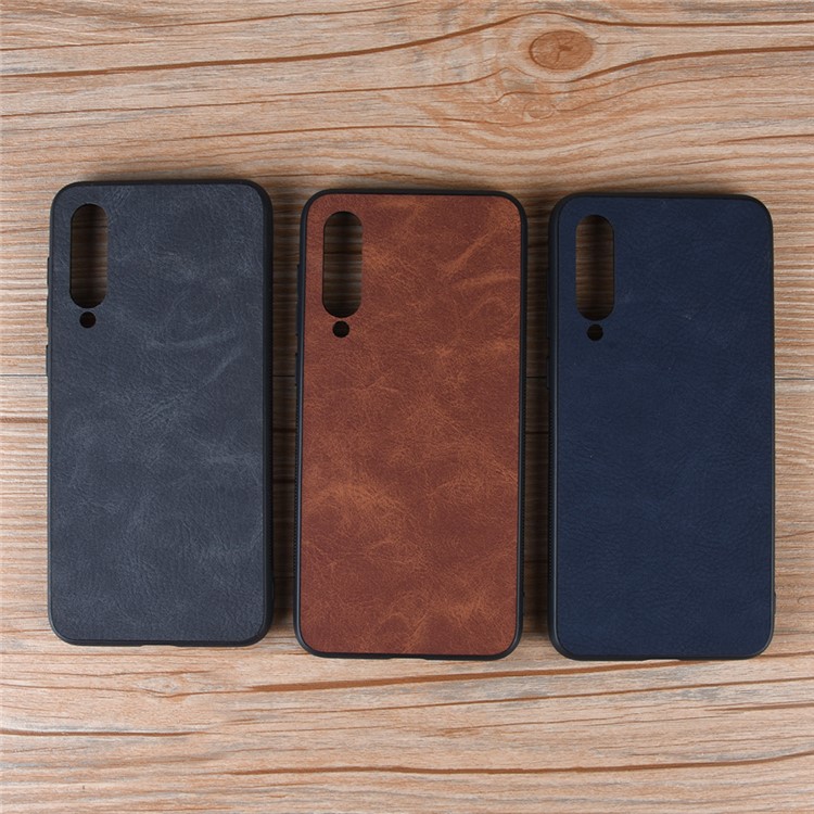 PU Leather Coated TPU Back Phone Casing for Xiaomi Mi 9 SE - Blue-6