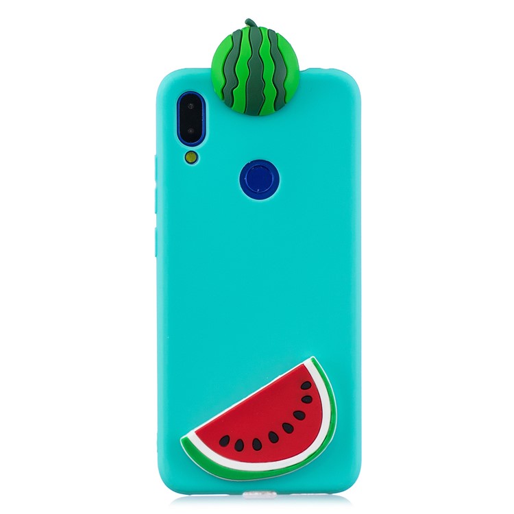 3D Pattern TPU Gel Protective Case for Xiaomi Redmi Note 7/Redmi Note 7 Pro (India) - Watermelon-2