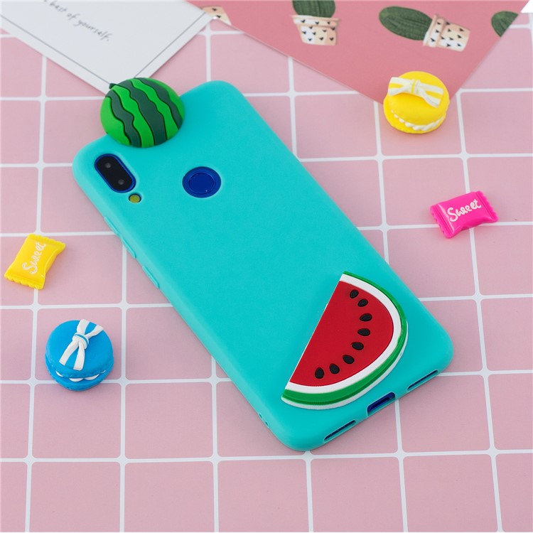 3D Pattern TPU Gel Protective Case for Xiaomi Redmi Note 7/Redmi Note 7 Pro (India) - Watermelon-6