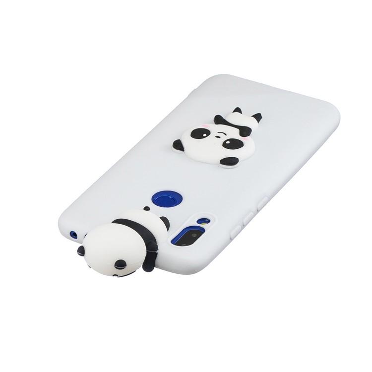 Funda Protectora De Gel De TPU 3D Para Xiaomi Redmi 7 - Blanco / Panda-5