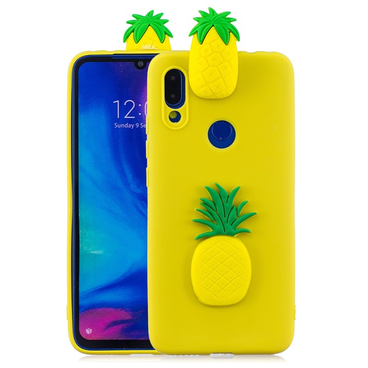 Funda Protectora De Gel De TPU 3D Para Xiaomi Redmi 7 - Piña-1
