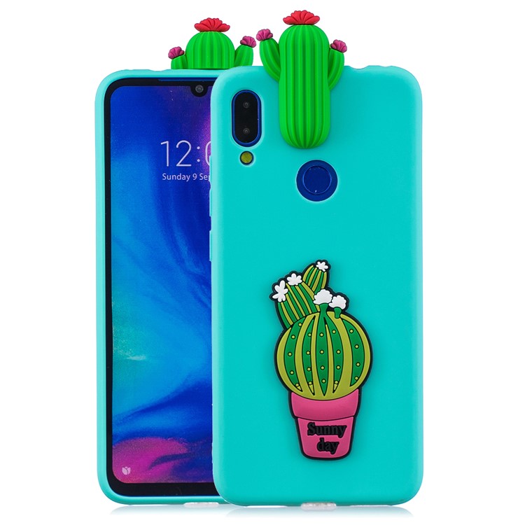 Funda Protectora De Gel De TPU 3D Para Xiaomi Redmi 7 - Cactus-1