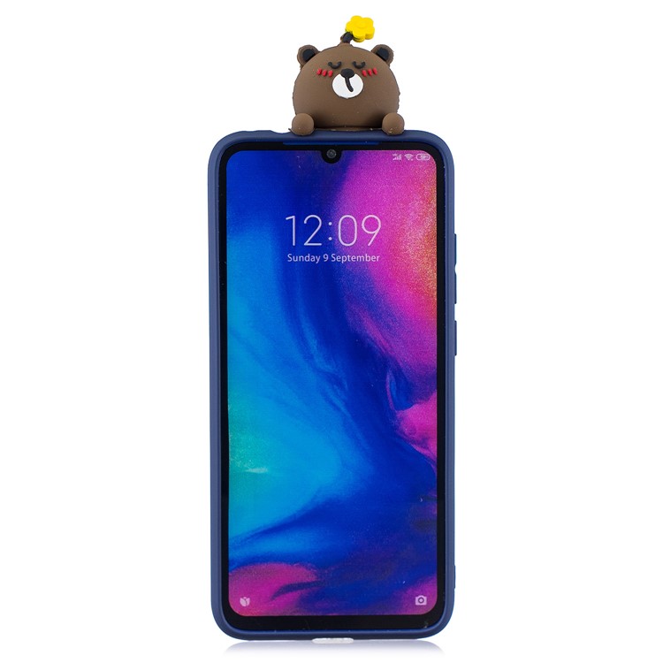 Funda Protectora De Gel De TPU De Patrón 3D Para Xiaomi Redmi 7 - Oso-3