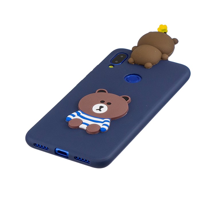 Funda Protectora De Gel De TPU De Patrón 3D Para Xiaomi Redmi 7 - Oso-4