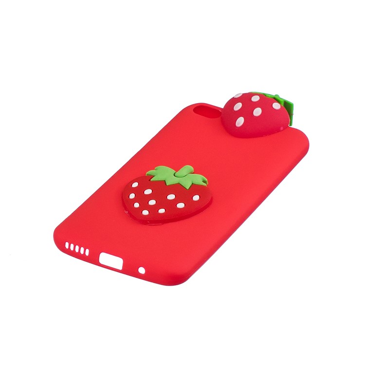 3D Pattern TPU Gel Protective Case for Xiaomi Redmi Go - Strawberry-4