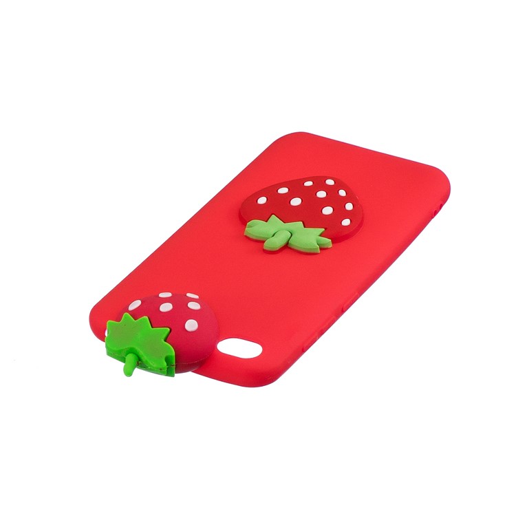 3D Pattern TPU Gel Protective Case for Xiaomi Redmi Go - Strawberry-5