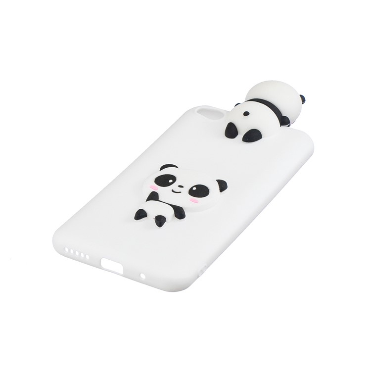 3D Pattern TPU Gel Protective Case for Xiaomi Redmi Go - White/Panda-4