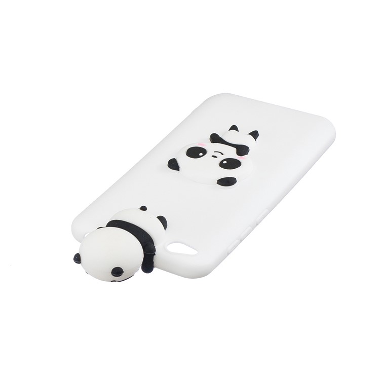 3D Pattern TPU Gel Protective Case for Xiaomi Redmi Go - White/Panda-5