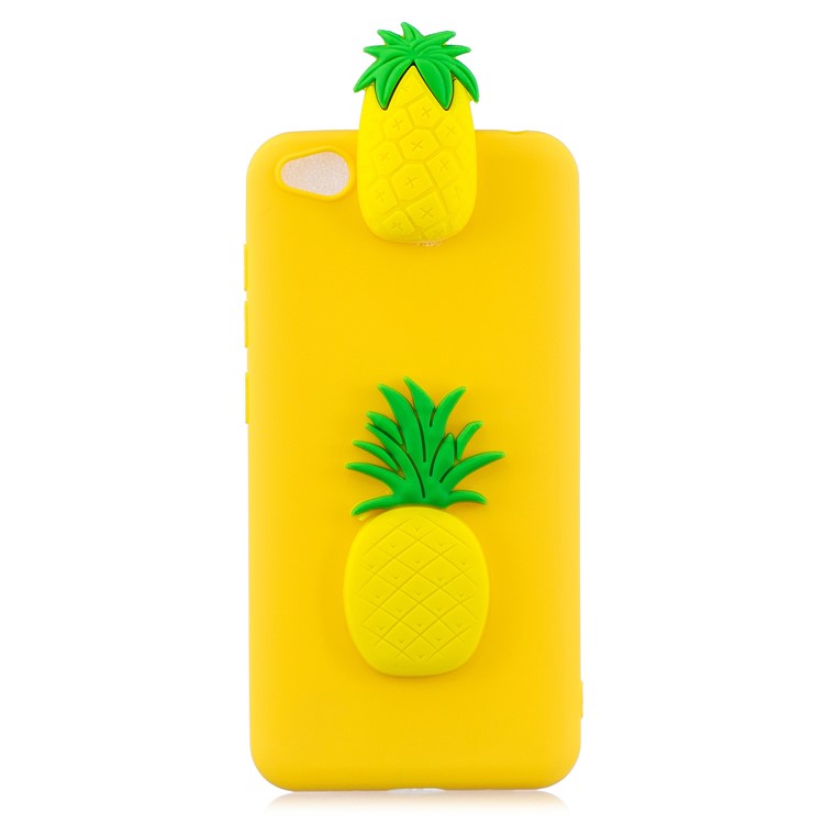3D Pattern TPU Gel Protective Case for Xiaomi Redmi Go - Pineapple-2