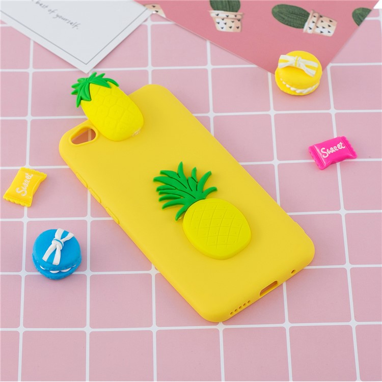 3D Pattern TPU Gel Protective Case for Xiaomi Redmi Go - Pineapple-6