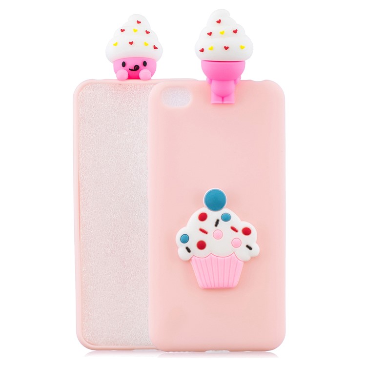 3D Pattern TPU Gel Protective Case for Xiaomi Redmi Go - Ice Cream-1