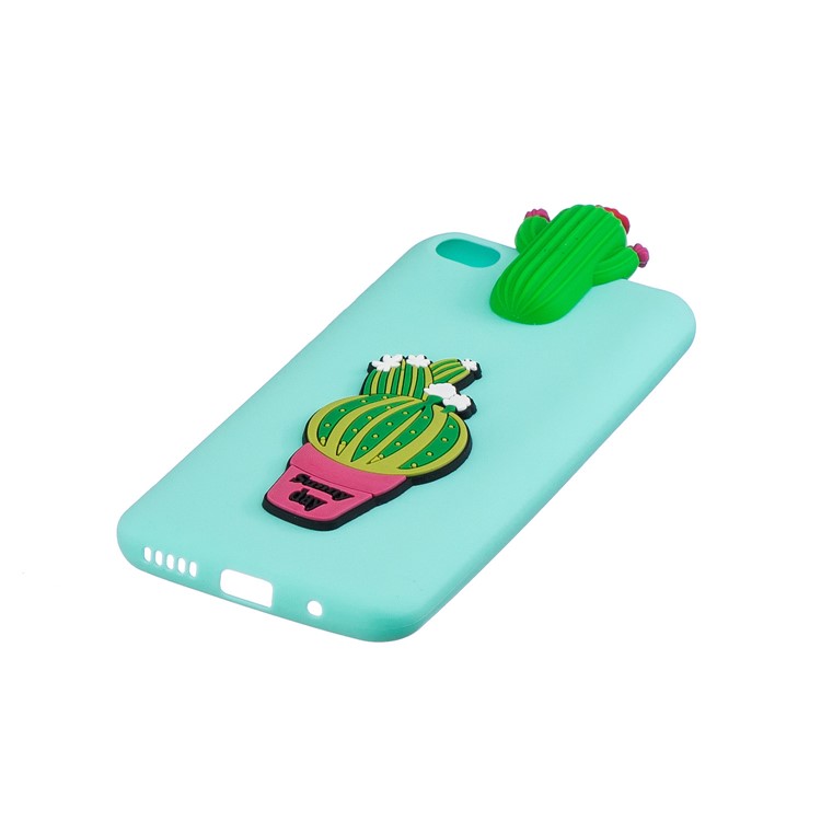 3D Pattern TPU Gel Protective Case for Xiaomi Redmi Go - Cactus-4