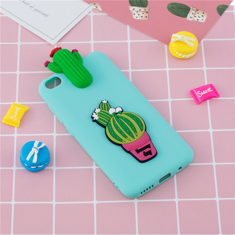 3D Pattern TPU Gel Protective Case for Xiaomi Redmi Go - Cactus-6