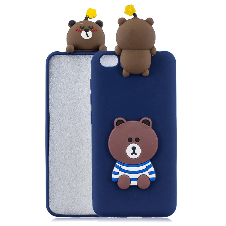 3D Pattern TPU Gel Protective Case for Xiaomi Redmi Go - Bear-1