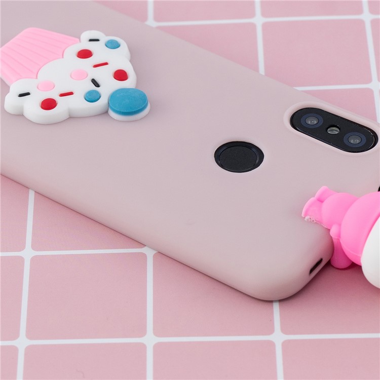 3D Pattern TPU Gel Protective Case for Xiaomi Redmi Note 6 Pro/Mi A2 Lite - Ice Cream-10