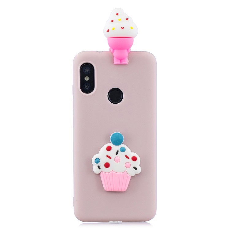 3D Pattern TPU Gel Protective Case for Xiaomi Redmi Note 6 Pro/Mi A2 Lite - Ice Cream-2