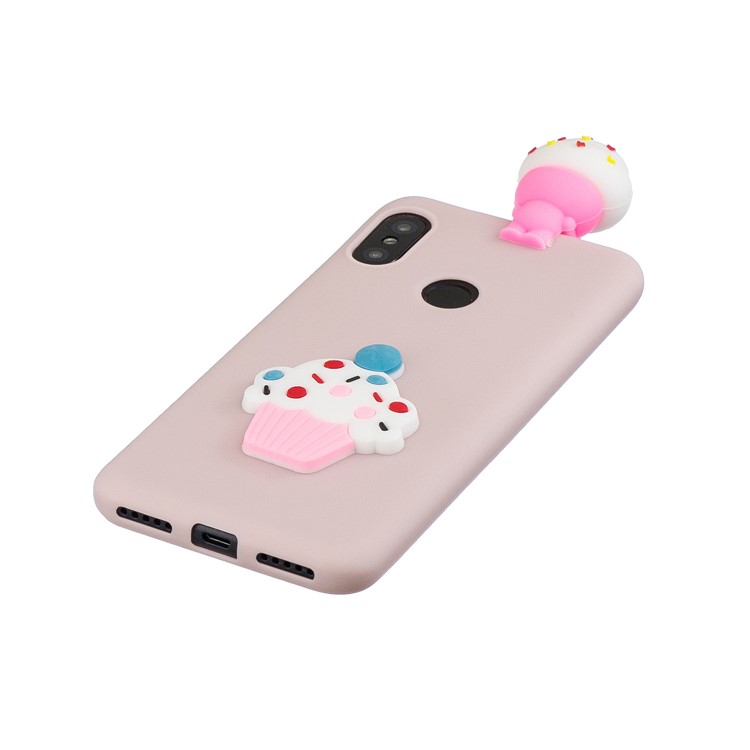 3D Pattern TPU Gel Protective Case for Xiaomi Redmi Note 6 Pro/Mi A2 Lite - Ice Cream-4