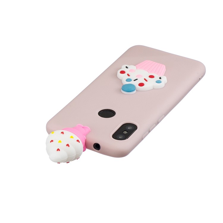3D Pattern TPU Gel Protective Case for Xiaomi Redmi Note 6 Pro/Mi A2 Lite - Ice Cream-5