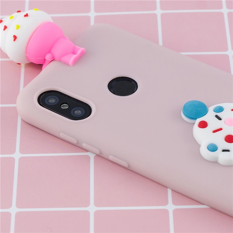3D Pattern TPU Gel Protective Case for Xiaomi Redmi Note 6 Pro/Mi A2 Lite - Ice Cream-8